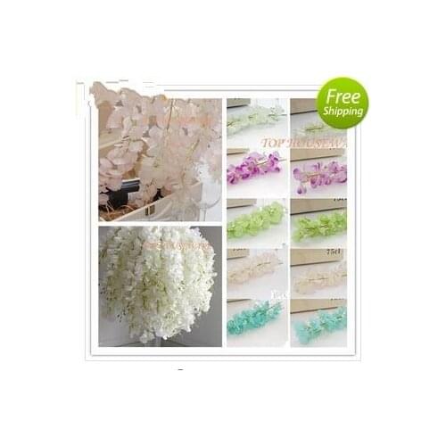 50PCS Artificial Silk Wisteria Flower For DIY Wedding Arch Square Rattan Simulation Flowers Wall Hanging Basket Can Be Extension