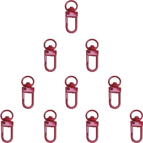 63HC 10pcs Bag Accessories Handbags Clasps Handle Metal Clasp Swivel Clips Dog Chain Collar Snap Hooks Key Rings
