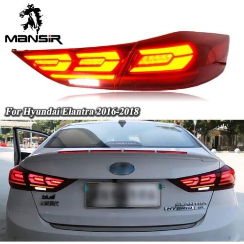 Car LED Tail Light For Hyundai Elantra Avante 2016 2017 2018 2019 2020 Rear Running Light Brake Reverse Lamp Turnning Taillight