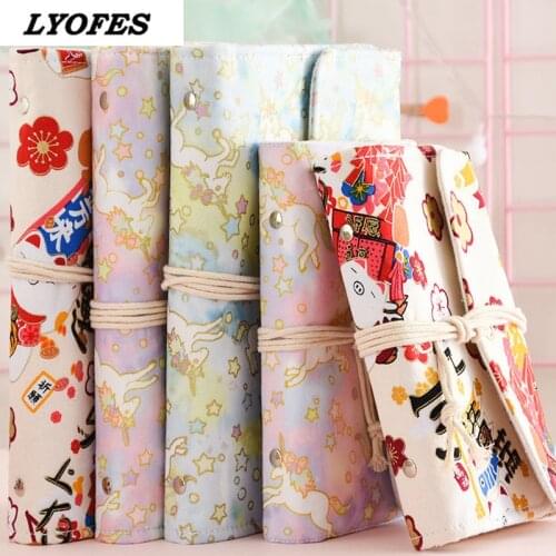 6 Ring Binder Notepads Stationery A6 Binder Kawaii Notebooks Journals Cloth Cover Cute Diary School Office Supplies Budget Book