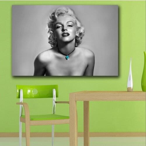 Large size Printing Oil Painting Celebrity Marilyn Monroe wall art canvas print pictures for living room and bedroom No Frame