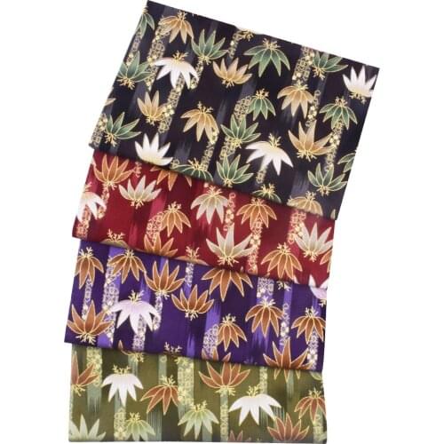 Black Purple Japanese Bronzing Cotton Fabric Bamboo Cloth For DIY Patchwork Sewing Clothing And Accessories Needlework