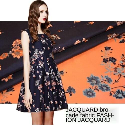 Designer jacquard fabric fashion jacquard brocade dress windbreaker stiff and stylish fabric three-dimensional high-density