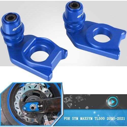 For SYM Maxsym TL500 2020 2021 Motorcycle Block Slider Swingarm Spools Chain Adjuster CNC Rear Wheel Sliders Axle Stand Hook Set