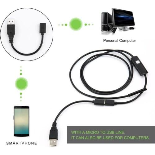 5.5mm Endoscope Camera IP67 Waterproof HD USB Endoscope With 6 LED Borescope Camera for Android PC Notebook