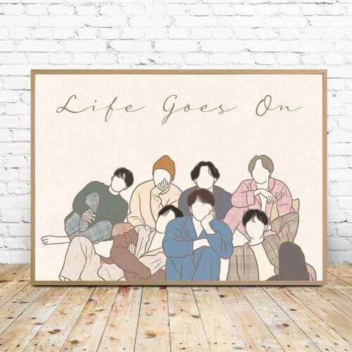 Canvas Painting Kpop Music Star Line Best Gift for Fans Wall Art Korean Boy Idol Art Poster Print Pictures Room Home Decoration
