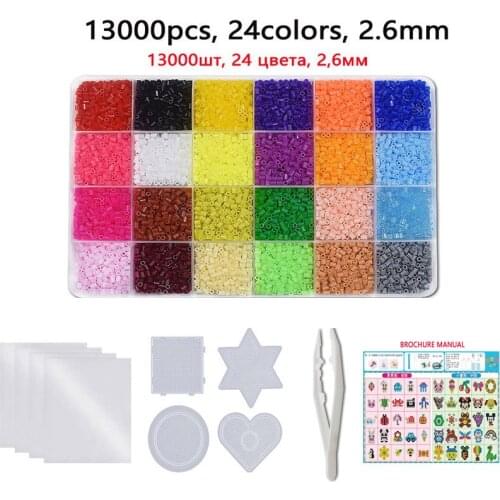 Creative Perler Beads 24/72 colors Perler Toy Kit 2.6mm Hama beads 3D Puzzle DIY Toy Kids Creative Handmade Craft Toy Gift
