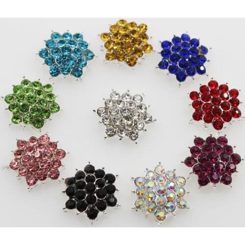 50pc 16mm Metal buttons Alloy Rhinestone button very beautiful decorative wedding invitations hair flower center scrapbooking