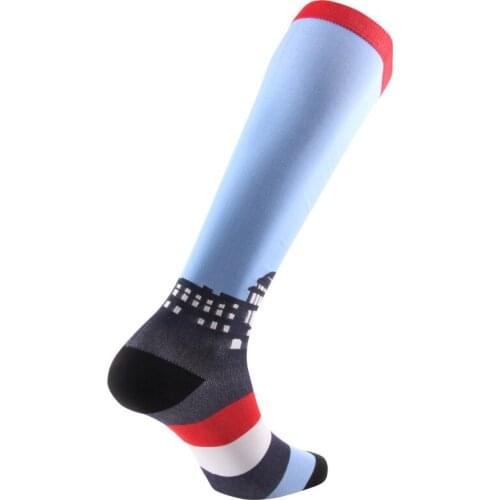 Men Compression Socks Anti Fatigue Pain Relief 15-20 MmHg Business Socks Long Compression Socks Women Travel Flight Socks