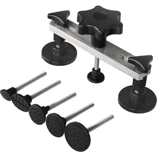 Car Dent Repair Tool Set Ergonomic Design Paint-free Dent Removal Car Dent Puller Kit Dent Bridge Puller Kit Black Dent Lifter