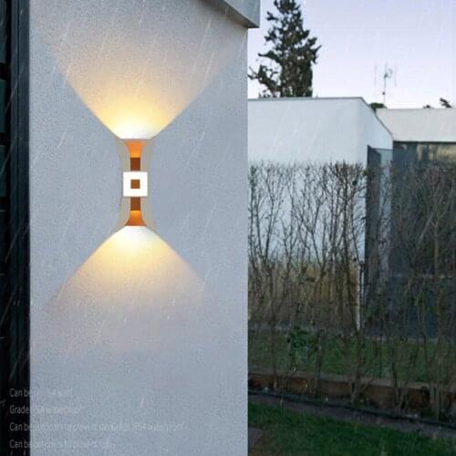 Outdoor garden Aluminum porche corridor lighting IP65 waterproof up down wall light stair terraze lampy ścienne applique mural