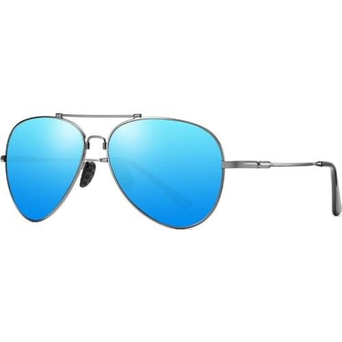 Pilot Memory Alloy Frame Men Women Sun Glasses Polarized Mirror Sunglasses Custom Made Myopia Minus Prescription Lens -1 to -6