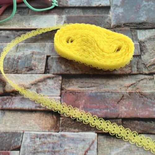 Wholesale 10 yards beautiful 15mm width Yellow lace ribbon lace embroidery DIY Decoration For Sewing Accessories
