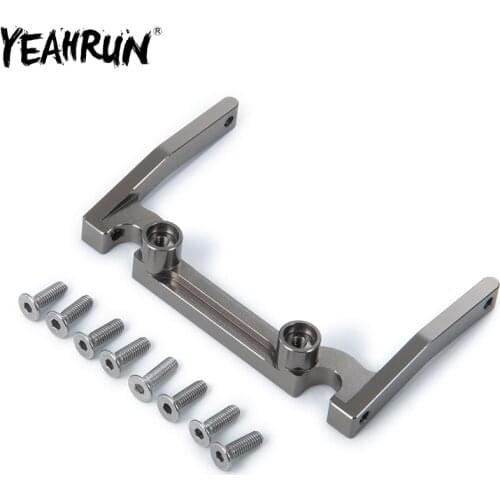 YEAHRUN RC Car Metal Alloy Front Bumper Mount for 1/10 RC Crawler Axial SCX10 CC01 F350 D90 Electronic Box Beam