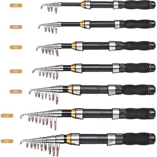 Portable FRP Mini Fishing Rod Ice Fishing 1.0m 1.2m 1.5m 1.7m 1.9m 2.1m 2.3m Telescopic Carp Tackle Tool Outdoor Fishing Pole