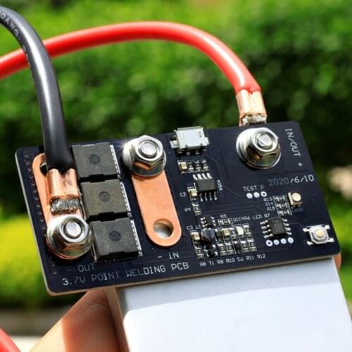 3.7V Point Welding PCB Control Board Soptwelding DIY Controller with 2 Indicator Light Built-in Lithium Battery Spot Welding