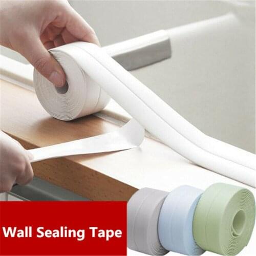 3.2m Shower Sink Bath Sealing Strip Tape PVC Sealing Tape Sink Caulk Waterproof Wall Sticker Sink Edge Tape for Bathroom Kitchen