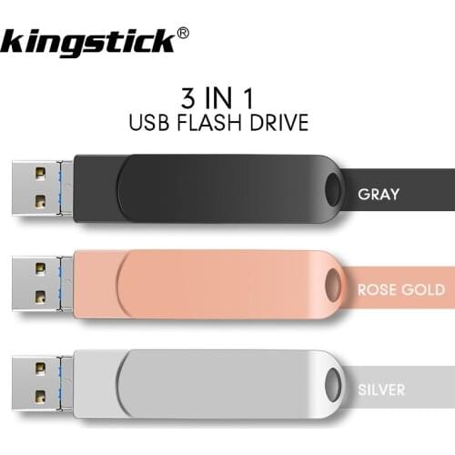Usb 3 in 1 Pendrive for iPhone/Android/notebook USB Flash Drive 128GB 64GB 32GB 16GB 8GB flash Pen Drive
