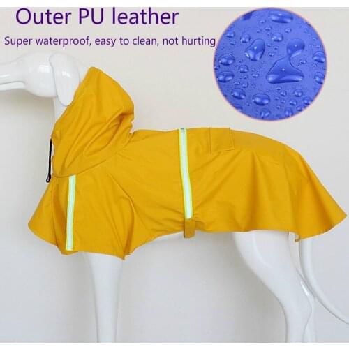 Spring/summer new dog clothes big waterproof raincoat pet reflective