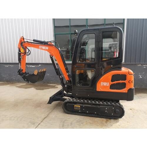 High Operating Efficiency Mini Digger Machine Small Crawler Excavator 1.8Ton