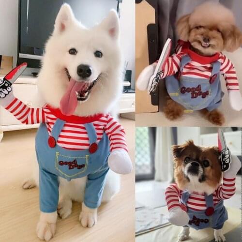 Pet Dog Funny Clothes Dogs Cosplay Costume Halloween Christmas Comical Outfits With Wig Set Pet Cat Dog Festival Party Clothing