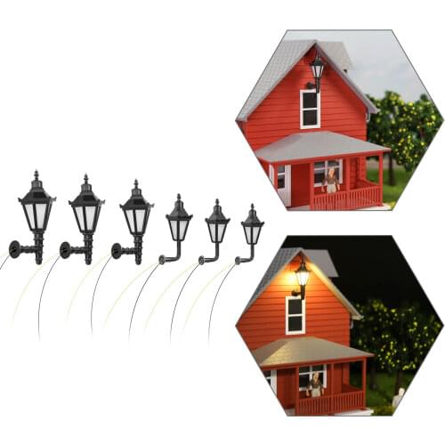 10pcs 1:25-1:200 Model Railway Hanging Lamps Outdoor Wall Lamps Lights N HO O G Scale LEDs