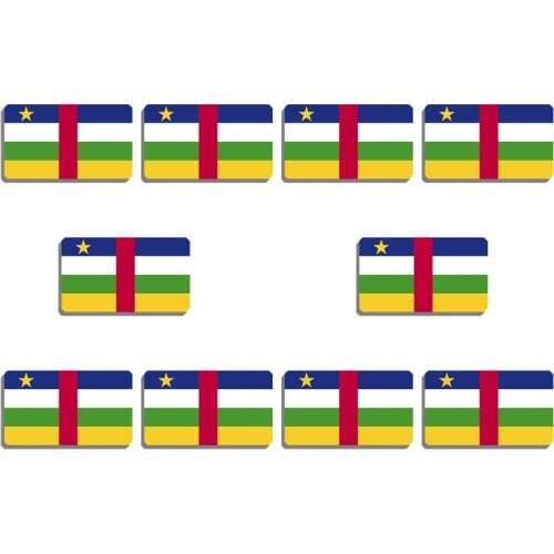 10Pcs Central African Republic National Flag Brooch Resin Badge Patriotism Flag Lapel Pin For Backpacks Shirt