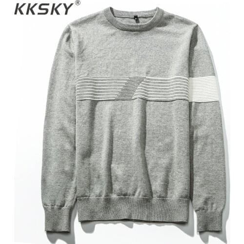 100% Cotton Mens O-neck For Sweater Pullover 2019 Autumn And Winter Male Long Sleeve Mens Pullover Sweater Casual Style 3XL