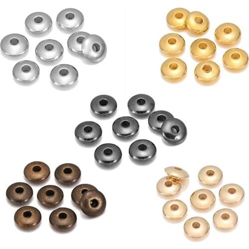 200 Pieces 6 8mm CCB Plastic Spacer Bead Flat Round Loose Beads For Jewelry Making DIY Bracelet Necklace Supplies