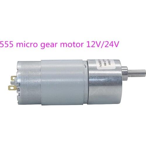 555 miniature geared motor,12V/24V, CW/CCW Large torque speed control motor