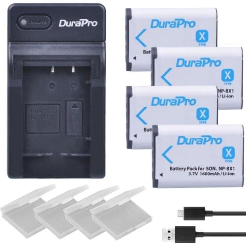4pc NP-BX1 NP BX1 NPBX1 Battery + USB Charger For SONY DSC RX1 RX100 RX100iii M3 M2 RX1R WX300 HX300 HX400 HX50 HX60 GWP88