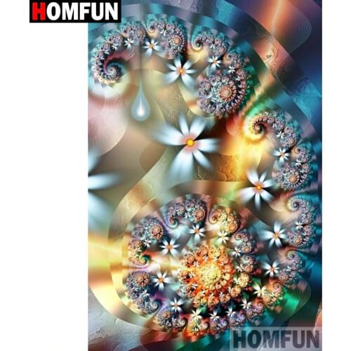 HOMFUN 5D DIY Diamond Painting "Mandala flower" Full Drill Resin Diamond Embroidery Cross Stitch Home Decor A25934