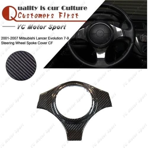 Car Accessories Carbon Fiber Steering Wheel Cover For 2001-2007 Evolution 7-9 EVO 7 8 9 Steering Wheel Spoke Cover