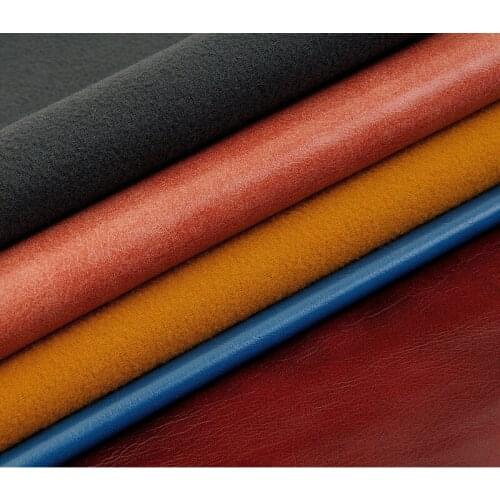 Free shipping 1.0mm Crazy Horse oil skin artificial leather/ luggage synthetic leather material high quality PU leather material