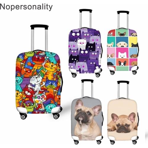 18''-32'' Trunk Case Cover Anti-dust French Bulldog Print Luggage Protective Dust Cover Waterproof Travel Suitcase Cover XL