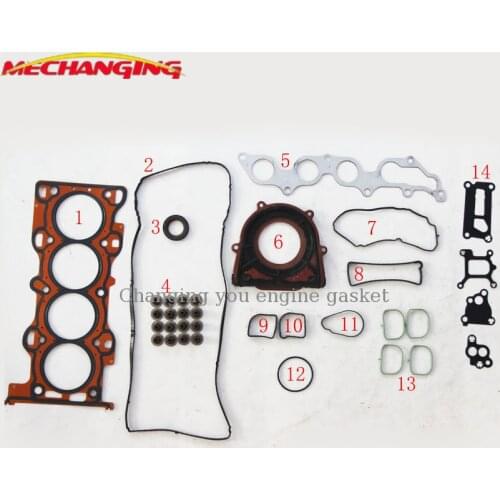 DURATEC-HE CJBA FOR FORD ECOSPORT OR MONDEO III 2.0 Engine Gasket seal set Engine Rebuilding Kits Full Set 8LG1-10-271 50235400