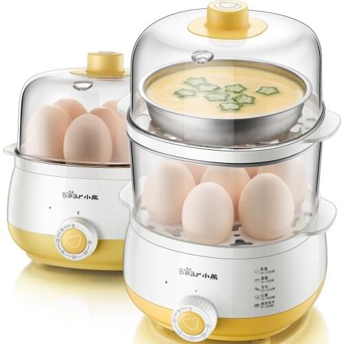 Bear Electric Mini Egg Cooker Boiling Food Egg Steamer Breakfast Steamed Egg Machine Household Egg Machine ZDQ-A14R1