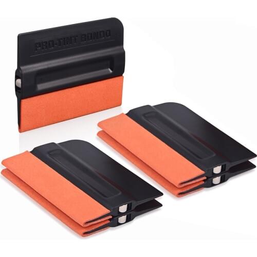 FOSHIO 5PCS Vinyl Wrap Sticker Magnet Squeegee Window Tint Suede Edge Magnetic Scraper Carbon Fiber Styling Tool Car Accessories