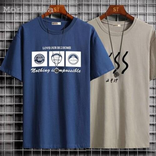 2021New Mens T-Shirt Geometric Short-Sleeve Pure White Shirts For Men Korean Style O-Neck Loose Casual Streetwear Male Top Tees