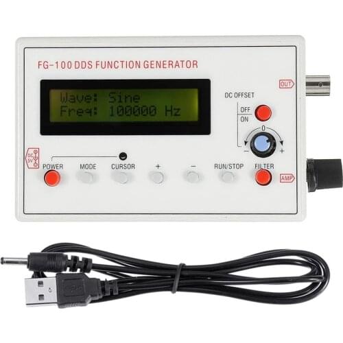 DDS Signal Generator 1602 LCD Display 1Hz-500KHz Functional Sine Triangle Square Frequency Sawtooth Wave Waveform