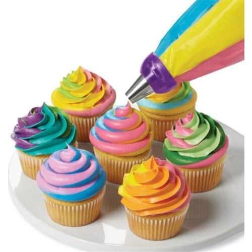 Icing Piping Bag Nozzle Converter Tri-color Cream Coupler Cake Decorating Tools For Cupcake Fondant Cookie 3 Hole PC873532