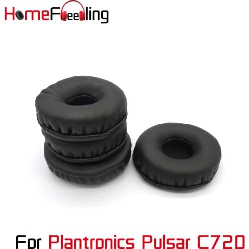 Homefeeling Ear Pads For Plantronics Pulsar C720 Headset Earpads Round Universal Leahter Repalcement Parts Ear Cushions