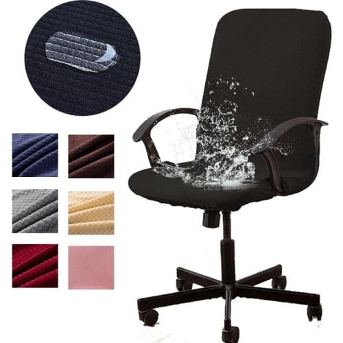Spandex Elastic Waterproof Computer Chair Cover Seat XL Pink Office Armchair Chairs Desk Table Chair With Zipper Black Slipcover
