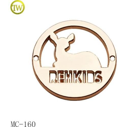 Custom shiny silver metal label tag for garment bikini tag