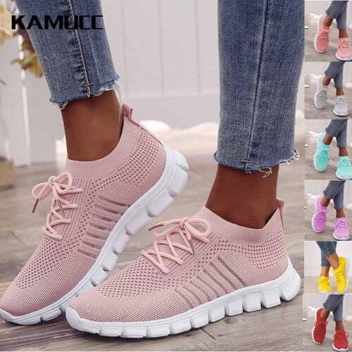 Women Mesh Breathable Shoes Slip on Flat Shoes Woman Tenis Ladies Casual Shoes Walking Footwear Sneakers Womens Vulcanize Shoes