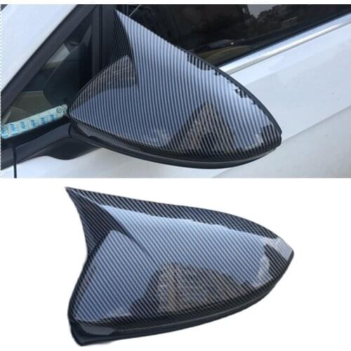 Car-Styling Horn Shape Side Wing Mirror Cover for VW Golf 7 MK7 7.5 GTD R GTI GTE VII Cap E-golf Sportsvan 2014-2019 Replace
