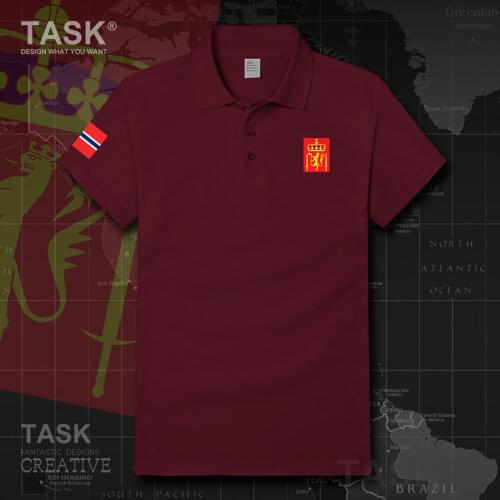 Army Norway Norge NOR Norwegian Nordmann NO Short sleeve Polo shirt men military army force cotton lapel Breathable golf tennis