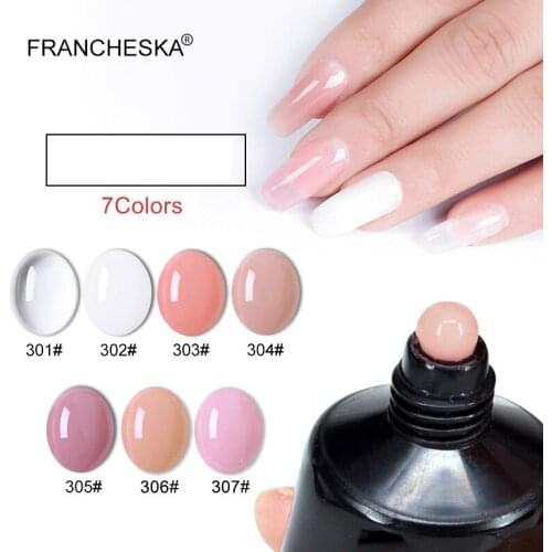 30g Gel Kits 7Colors Builder Gel Kit Fast Dry Nail Art Design Nail Extension Natural Hard Jelly Acrylic Gel Set New TSLM1