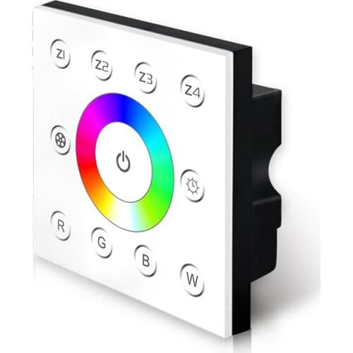 New Led DMX RGBW Strip Controller DMX512 Master AC 85V-265V Wall Mount Touch Panel Multi 5050 3528 Rgbw String Tape Controller