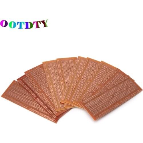 OOTDTY 10Pcs/set DIY Prototype Paper PCB Universal Experiment Matrix Circuit Board 4.8x13.3cm